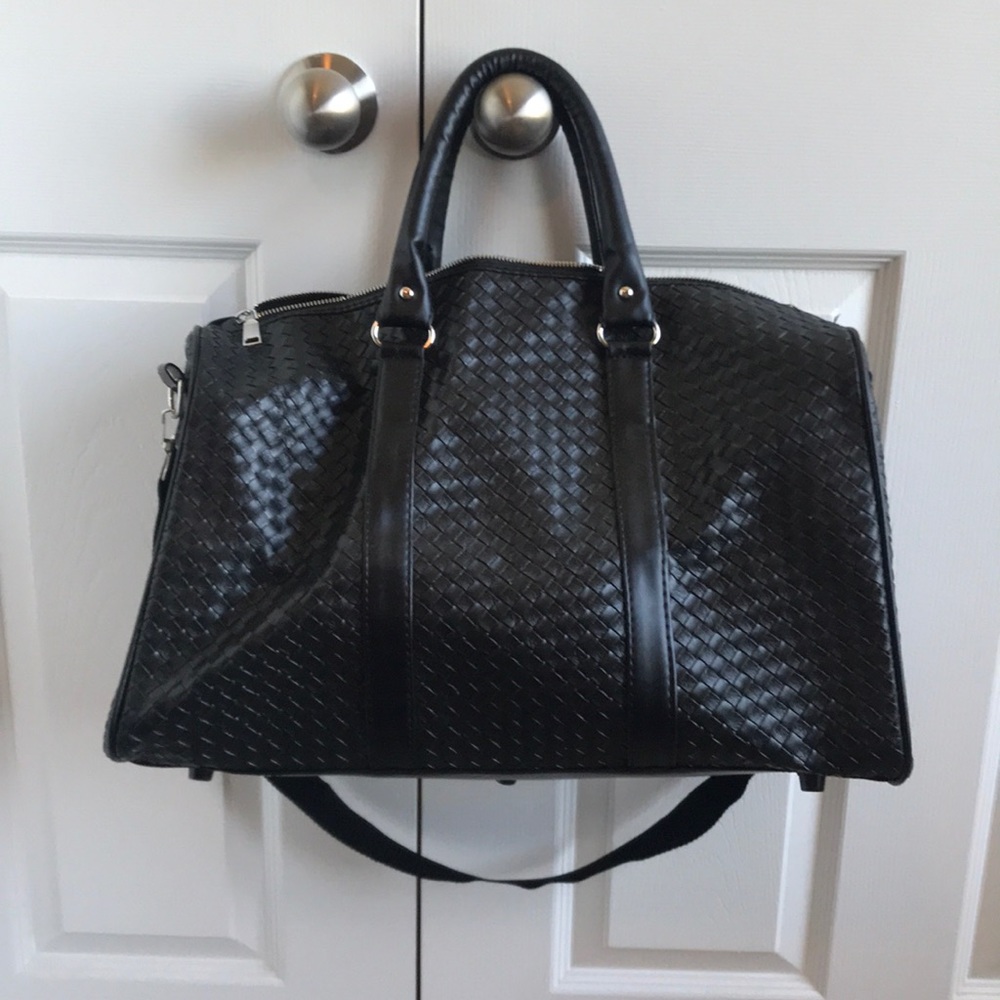 Black Woven Weekender